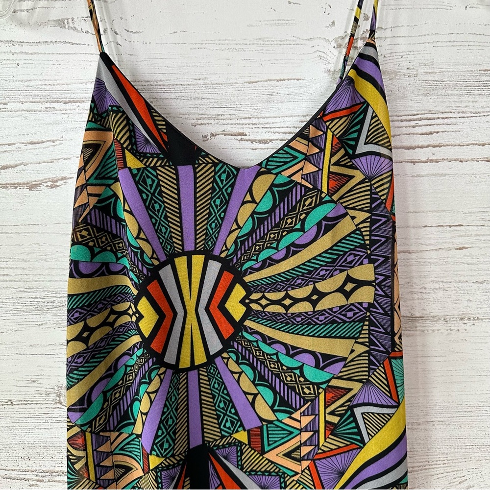 TOBI VINTAGE 90s Geometric Abstract Slip Dress S Made in USA - Picture 3 of 12